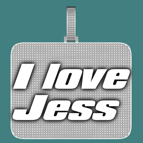 CUSTOM LETTER NECKLACE 3D BIG SQUARE