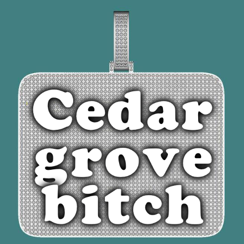 CUSTOM LETTER NECKLACE 3D BIG SQUARE