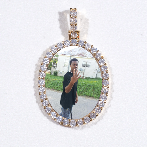 3D Oval Custom Picture Pendant