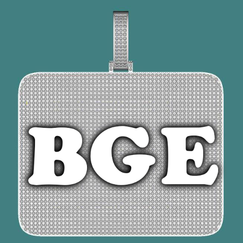 CUSTOM LETTER NECKLACE 3D BIG SQUARE
