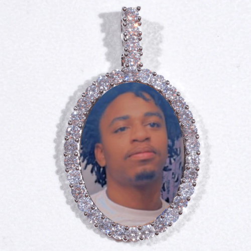 Large 3D Oval Custom Picture Pendant