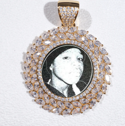 Large 3D Wheat Ear Custom Picture Pendant