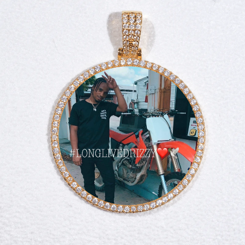 MEDIUM 3D CIRCLE CUSTOM PICTURE PENDANT