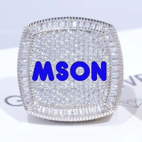 CUSTOM LETTER 3D ICED RING