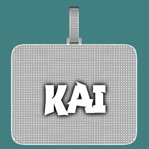 CUSTOM LETTER NECKLACE 3D BIG SQUARE