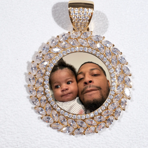 Large 3D Wheat Ear Custom Picture Pendant