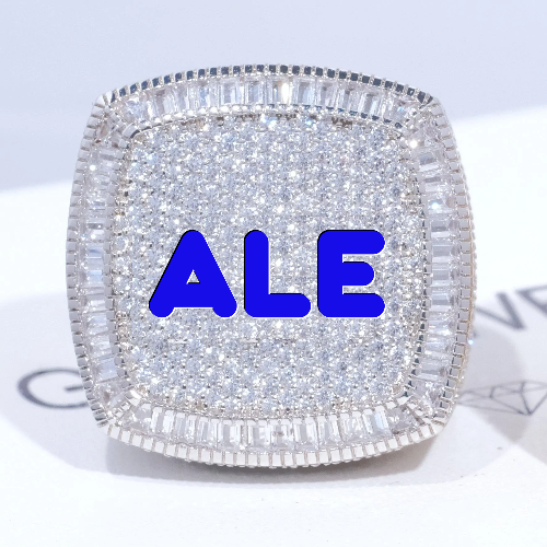 CUSTOM LETTER 3D ICED RING