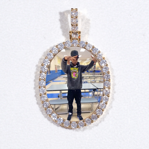3D Oval Custom Picture Pendant