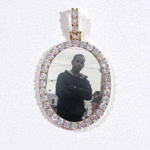 3D Oval Custom Picture Pendant