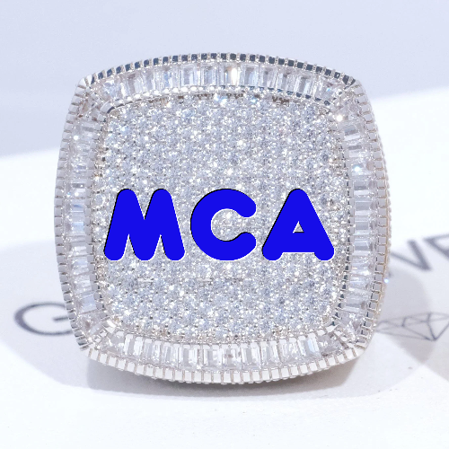 CUSTOM LETTER 3D ICED RING