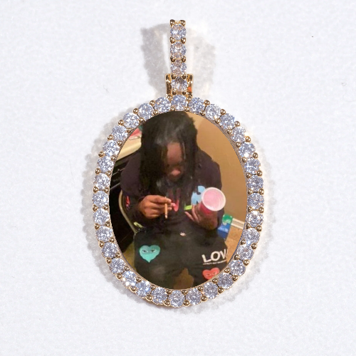 3D Oval Custom Picture Pendant