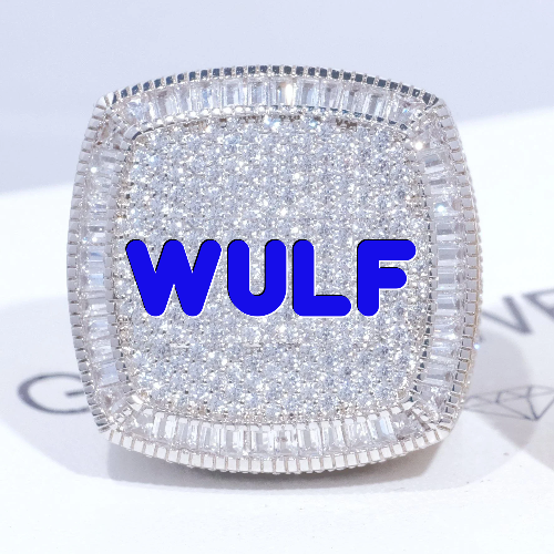 CUSTOM LETTER 3D ICED RING