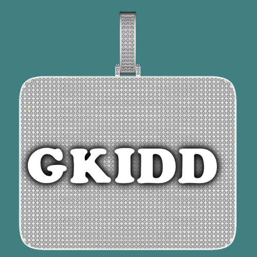 CUSTOM LETTER NECKLACE 3D BIG SQUARE