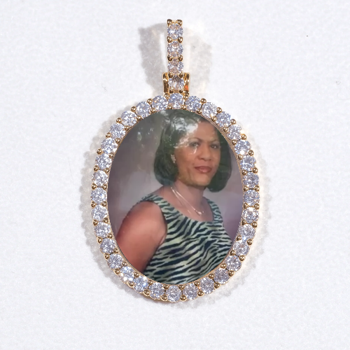 3D Oval Custom Picture Pendant