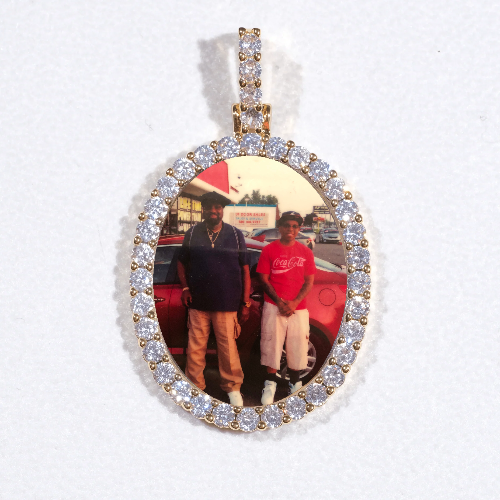 3D Oval Custom Picture Pendant