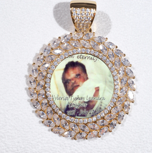 Large 3D Wheat Ear Custom Picture Pendant