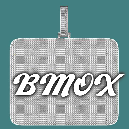 CUSTOM LETTER NECKLACE 3D BIG SQUARE