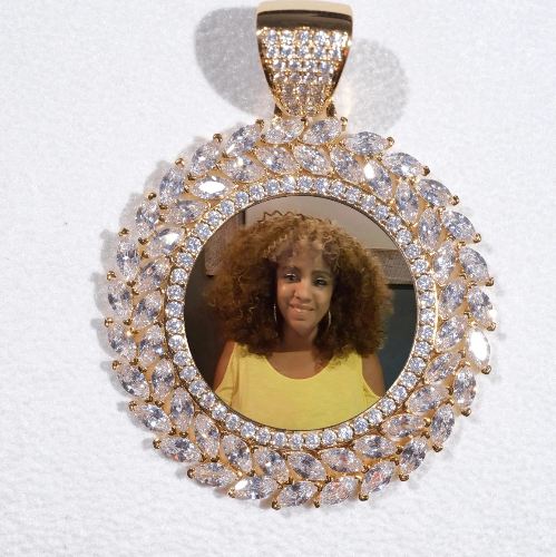 Large 3D Wheat Ear Custom Picture Pendant