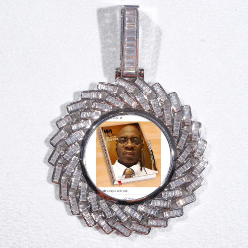 Large 3D Baguette Custom Picture Pendant