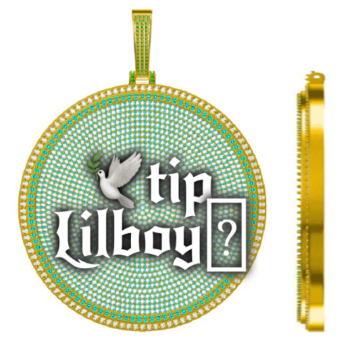 CUSTOM LETTER NECKLACE 3D BIG DISC