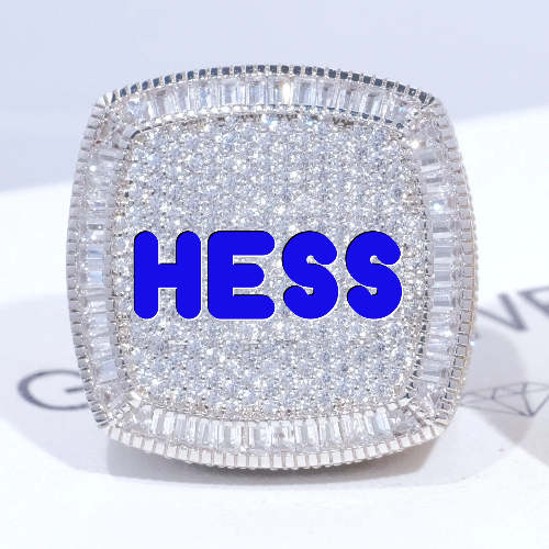 CUSTOM LETTER 3D ICED RING