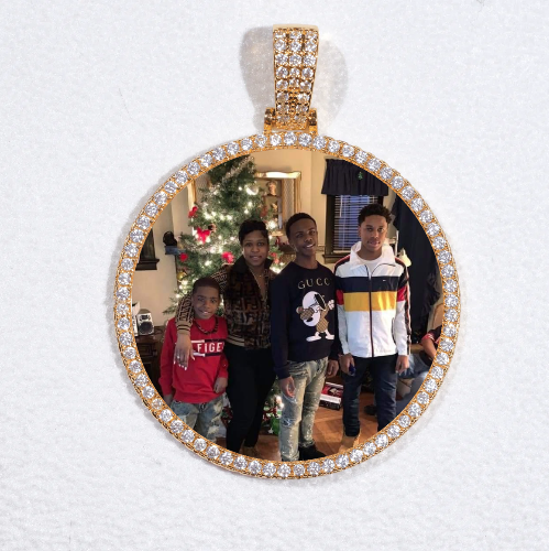 MEDIUM 3D CIRCLE CUSTOM PICTURE PENDANT