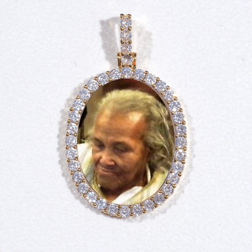 3D Oval Custom Picture Pendant
