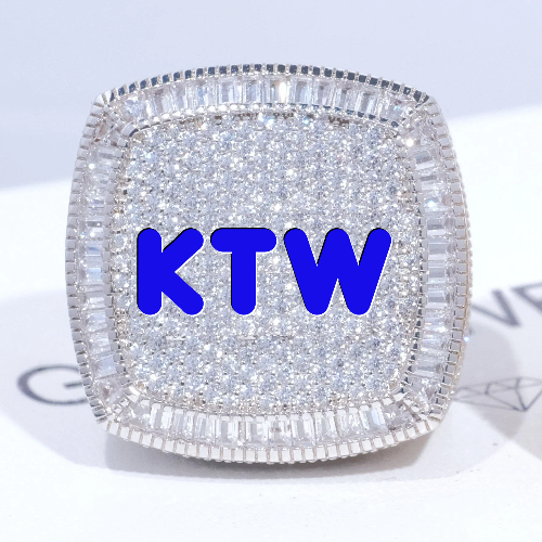 CUSTOM LETTER 3D ICED RING