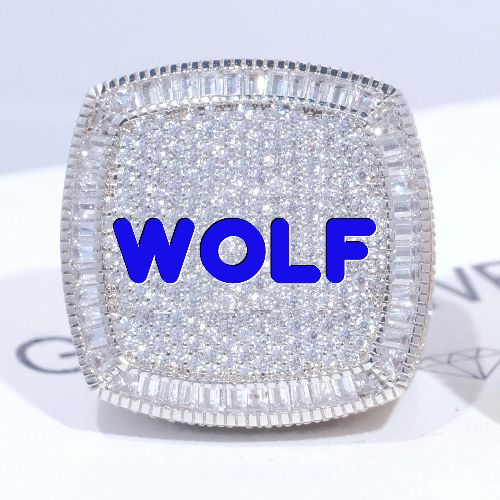 CUSTOM LETTER 3D ICED RING