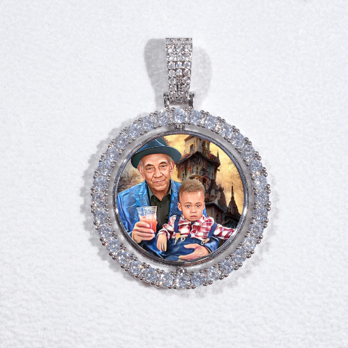 3D Spinning 2-Faced Custom Picture Pendant