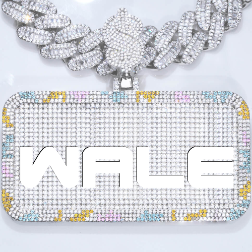 CUSTOM LETTER NECKLACE 3D COLORFUL SQUARE