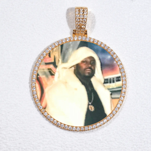 MEDIUM 3D CIRCLE CUSTOM PICTURE PENDANT