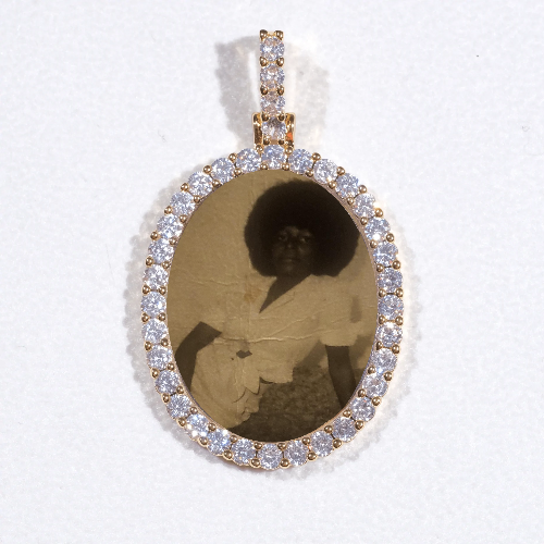 3D Oval Custom Picture Pendant