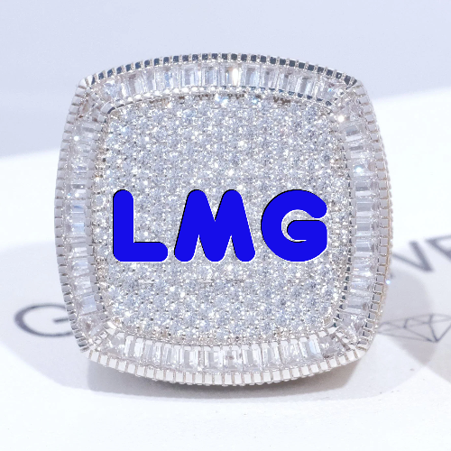 CUSTOM LETTER 3D ICED RING