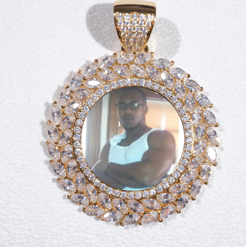 Large 3D Wheat Ear Custom Picture Pendant