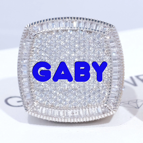CUSTOM LETTER 3D ICED RING