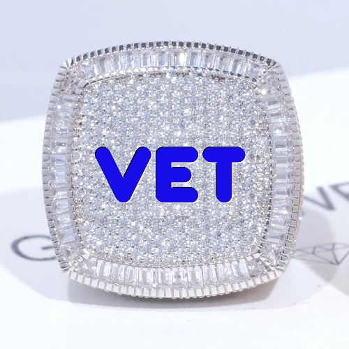 CUSTOM LETTER 3D ICED RING