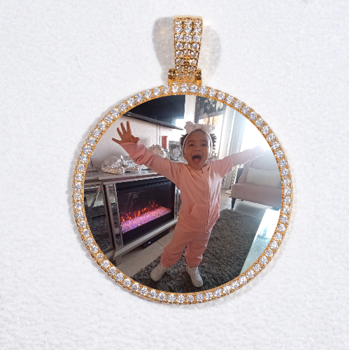 MEDIUM 3D CIRCLE CUSTOM PICTURE PENDANT