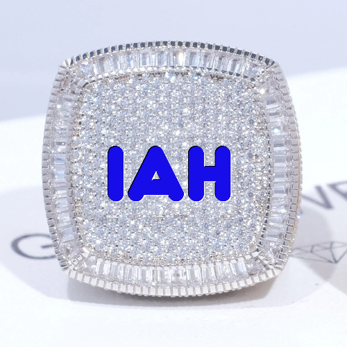 CUSTOM LETTER 3D ICED RING