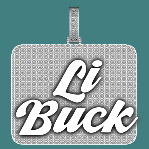 CUSTOM LETTER NECKLACE 3D BIG SQUARE