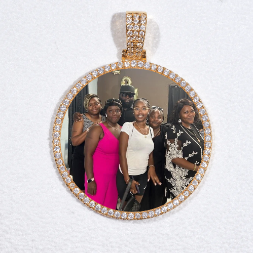 MEDIUM 3D CIRCLE CUSTOM PICTURE PENDANT