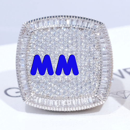 CUSTOM LETTER 3D ICED RING