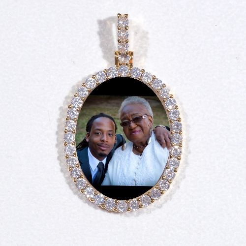 3D Oval Custom Picture Pendant