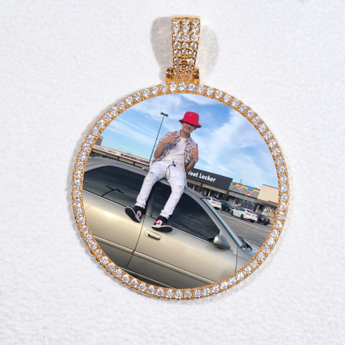 MEDIUM 3D CIRCLE CUSTOM PICTURE PENDANT