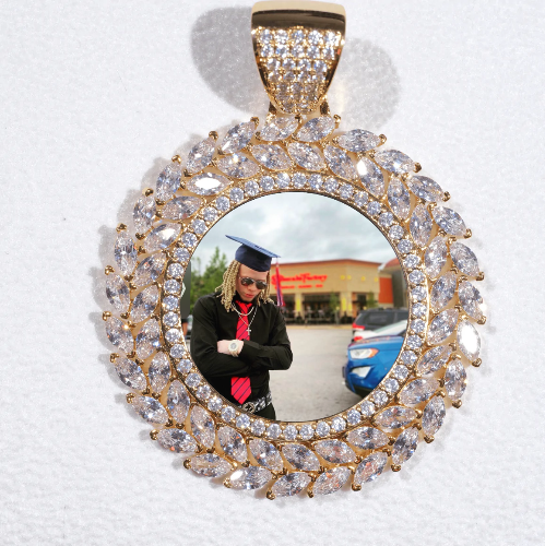 Large 3D Wheat Ear Custom Picture Pendant