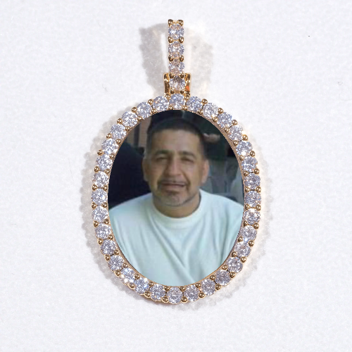 3D Oval Custom Picture Pendant