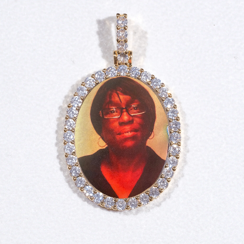 3D Oval Custom Picture Pendant