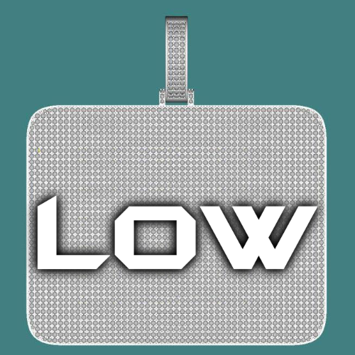 CUSTOM LETTER NECKLACE 3D BIG SQUARE
