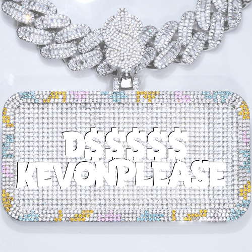 CUSTOM LETTER NECKLACE 3D COLORFUL SQUARE