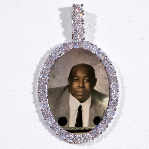 Large 3D Oval Custom Picture Pendant